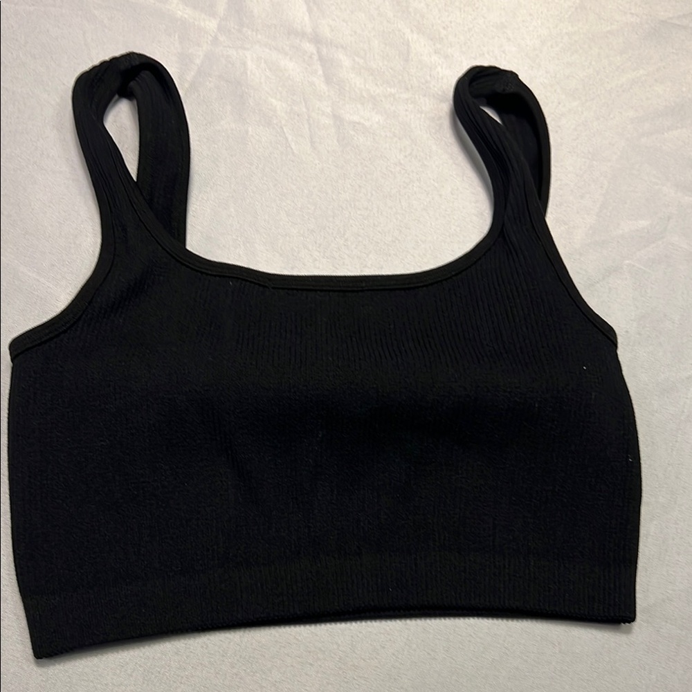 Choices Black Fitted Crop Tank Top - Picture 3 of 3